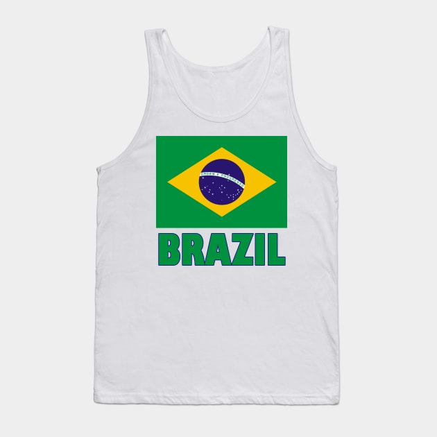 The Pride of Brazil - Brazilian Flag Design Tank Top by Naves